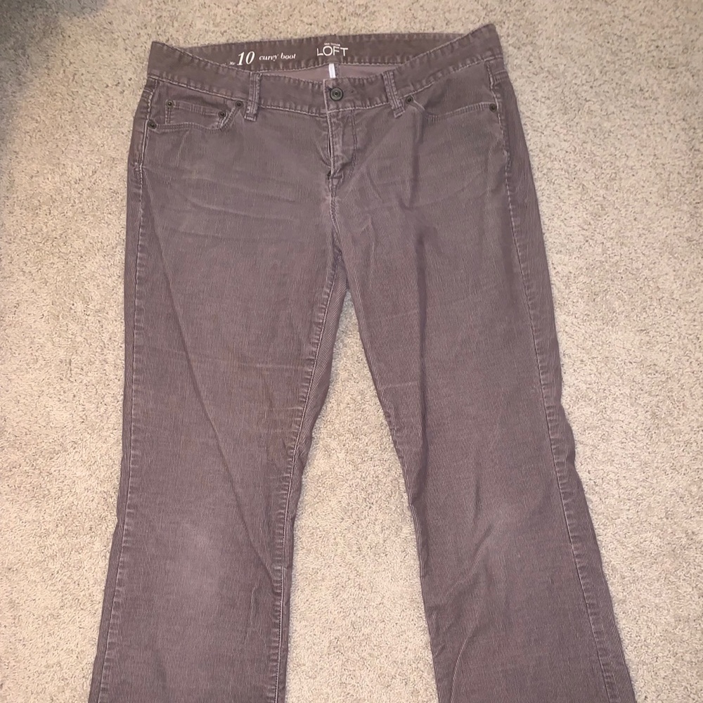 Loft Curvy Boot Cut Corduroy Pants